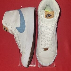 Nike Blazer Mid White and Blue Sneakers for Ultimate Style